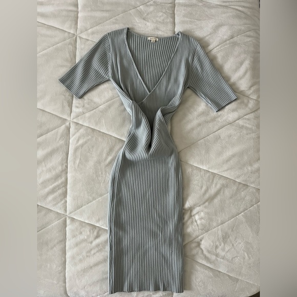 Vici Ribbed Short Sleeve Midi Dress NWOT - Picture 1 of 6